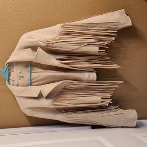 Cropped fringe jacket